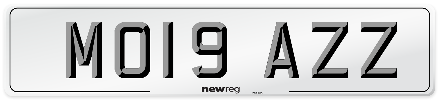 MO19 AZZ Number Plate from New Reg